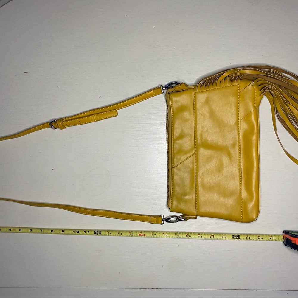 Urban Originals Mustard Fringe Crossbody Bag